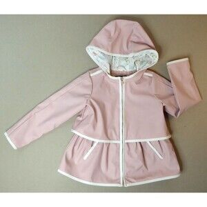 Cynthia Rowley Raincoat Jacket Size 3T Pink Children Girl's Windbreaker Hoodie